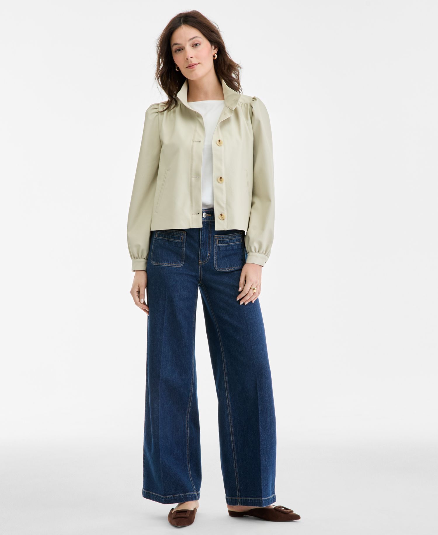 Women's Femme Cropped Faux Leather Jacket
