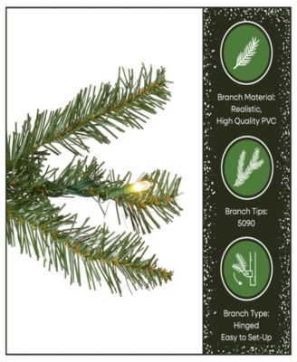 National Tree 10' Dunhill Fir Hinged Tree with 1200 Low Voltage Dual LED Lights with 9 Function Footswitch
