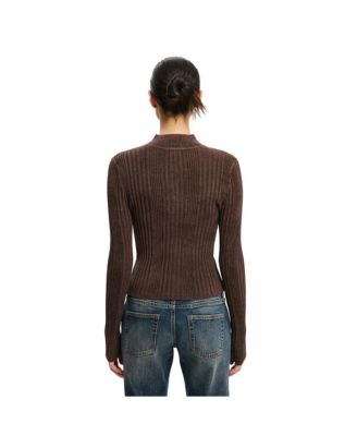 Women's Variegated Rib Zip Through Jackets