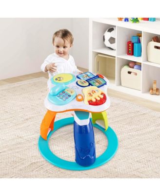 3 in 1 Baby Stationary Activity Center Walk-Around Kids Play Table Set