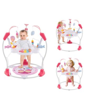 Baby Stationary Activity Center Infant Jumper with Removable Foot Pad