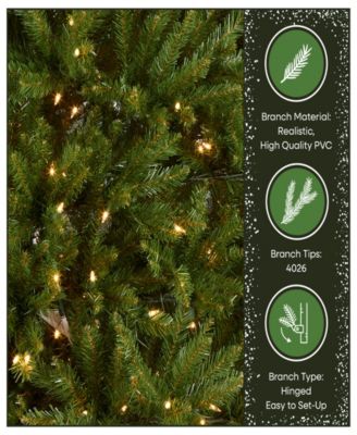 9' Dunhill Fir Full-Bodied & Hinged Tree With 900 Clear Lights