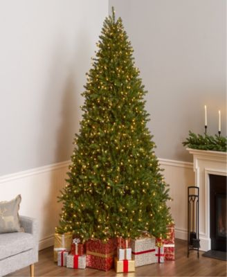 National Tree Company 9' Dunhill  Fir Hinged Tree with Clear Lights