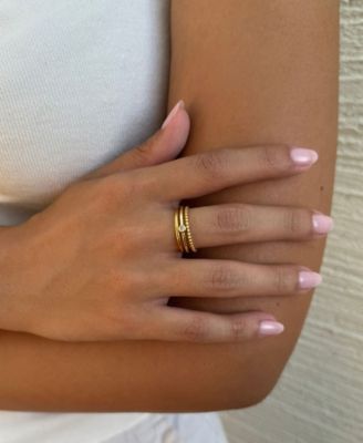 Tarnish Resistant Gold Ring Set
