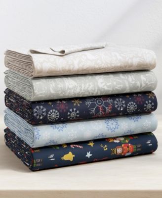 Ultra-Soft Turkish Cotton Flannel Holiday Print Sheet Set