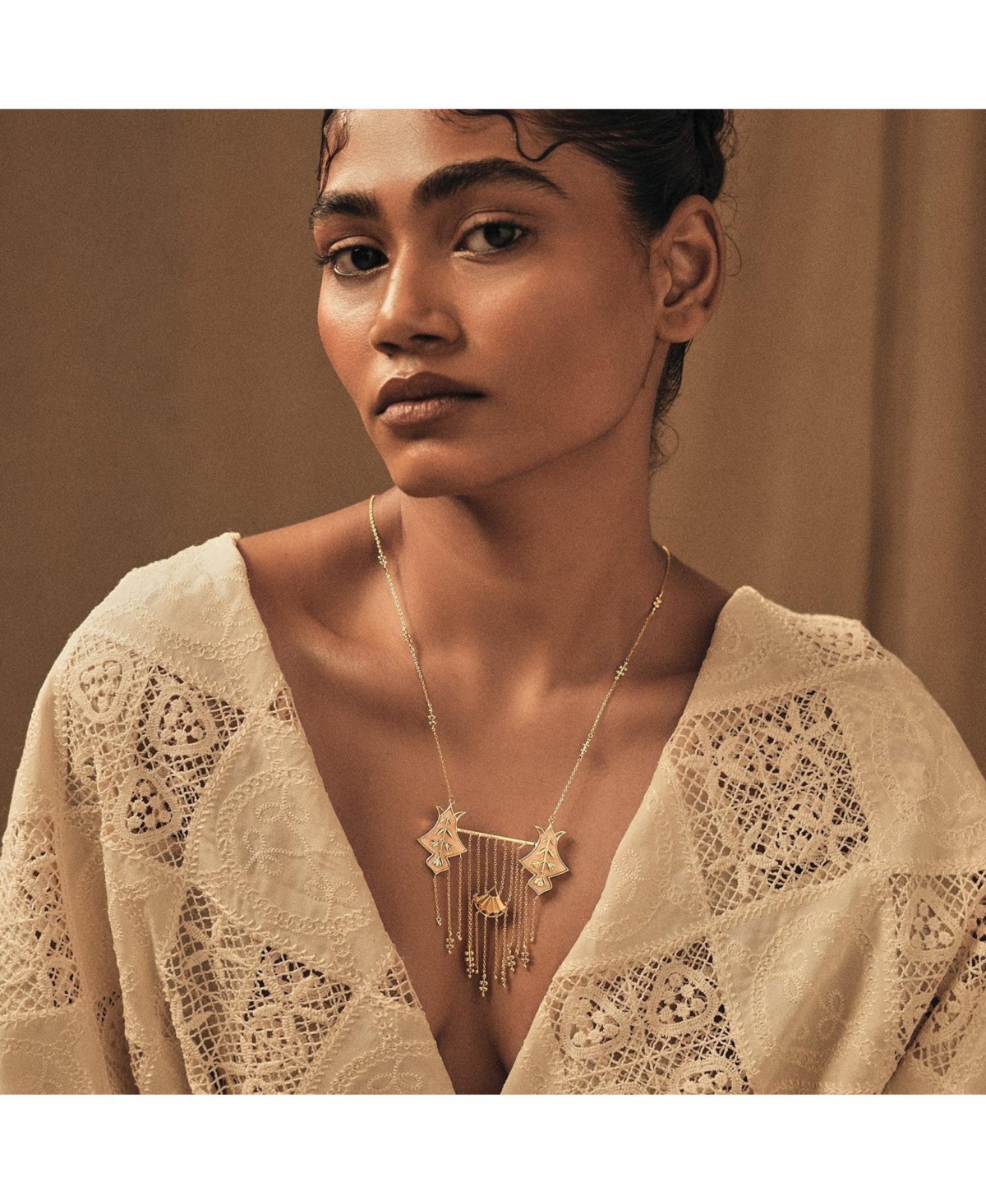 Dhwani Bansal 22K Gold Plated Serai Necklace