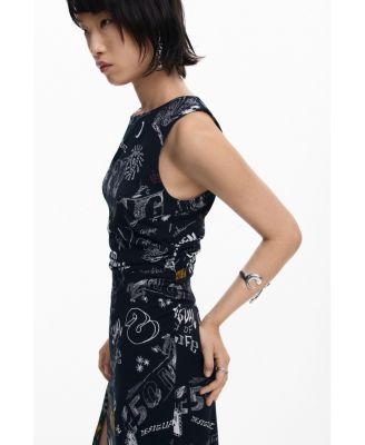 Women's Graffiti midi dress