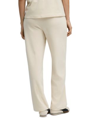 Women's Elevated Velour Ribbed Straight Leg Pants