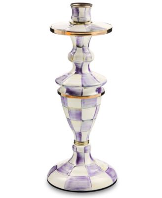 Violet Check Medium Candlestick