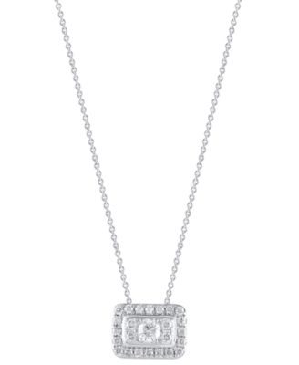 Diamond Pendant Necklace (1/2 ct. t.w.) in 10k White Gold