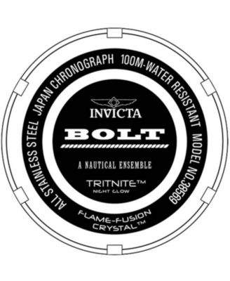 Men's 38569 Bolt Quartz Chronograph Black Dial Watch