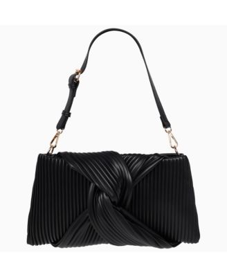 Pleated Knot Clutch with Shoulder Strap