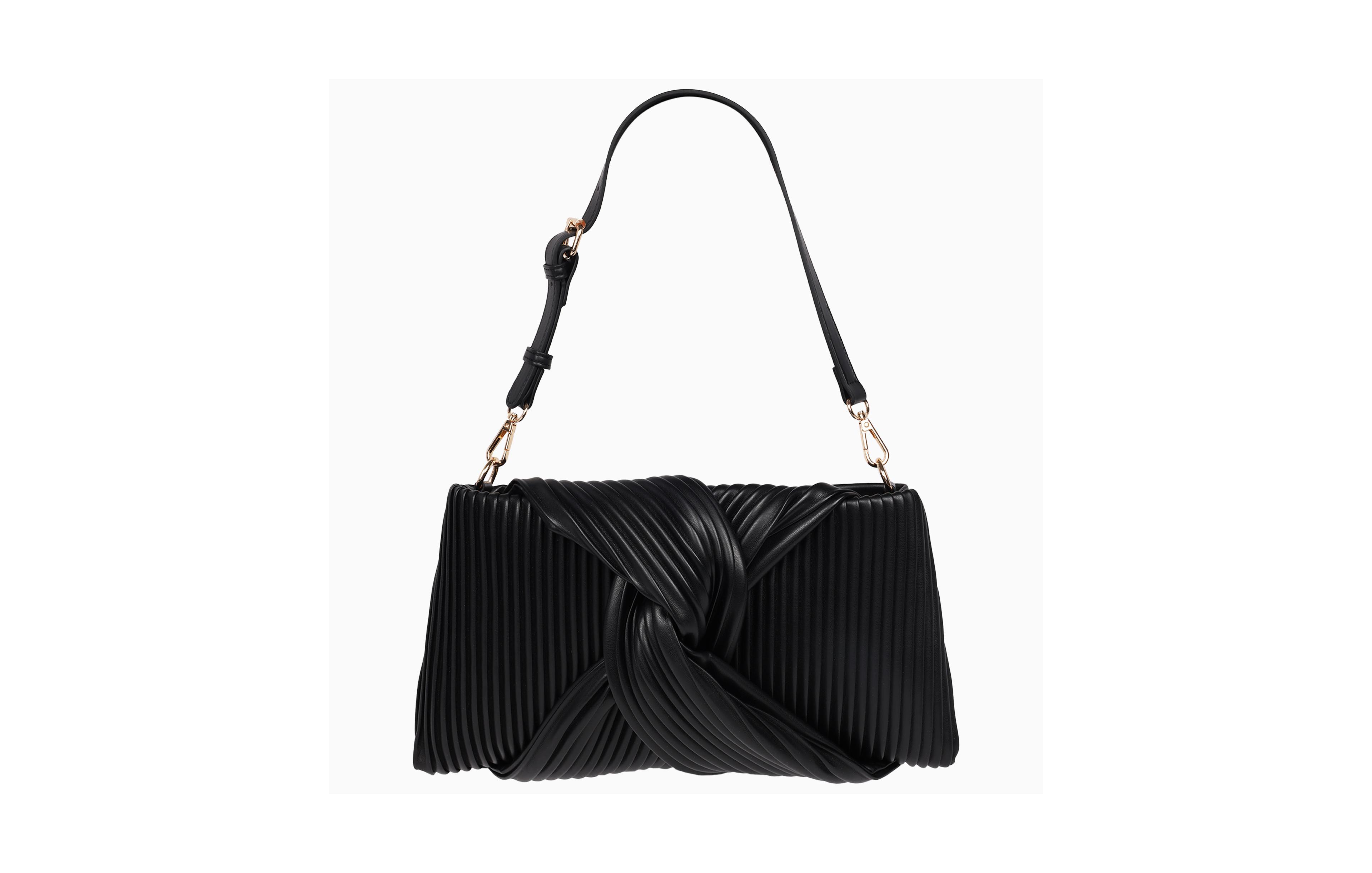 Jason Wu Pleated Knot Clutch with Shoulder Strap