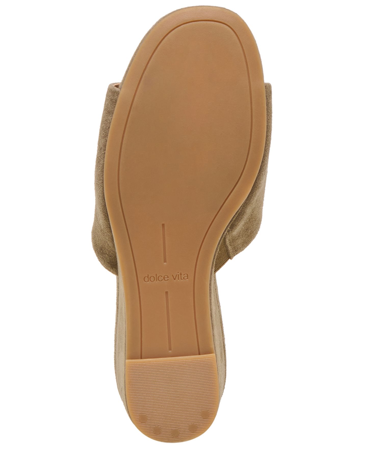 Женские сандалии Dolce Vita Holta Slip-On Wedge, цвет: Оливковый замшевый — фото 5