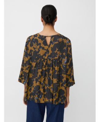 Women's MaDurion 3/4 Sleeve Draped Blouse