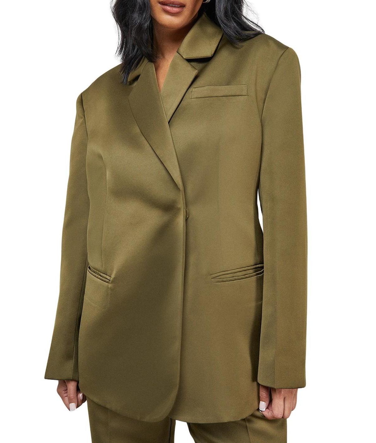 Warehouse Women's Premium Satin Oversized Blazer
