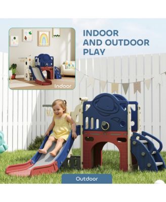 8 in 1 Toddler Slide Set for Kids Ages 1-6 Indoor Outdoor Playground