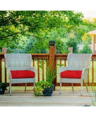 21 Inch x 21 Inch Patio Chair Seat Cushion Pads for Indoor and Outdoor-Red