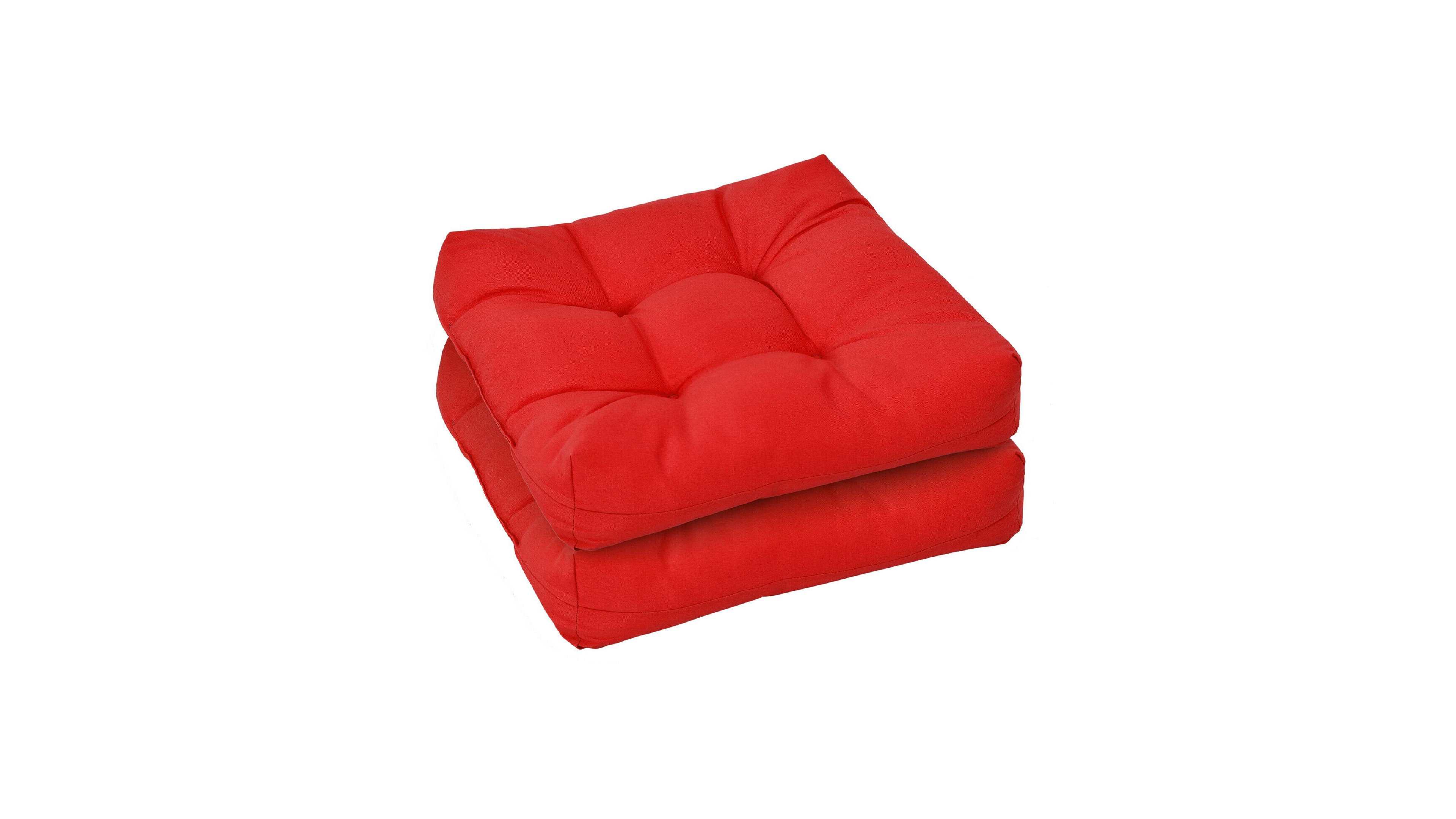 Sugift 21 Inch x 21 Inch Patio Chair Seat Cushion Pads for Indoor and Outdoor-Red