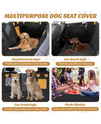 Dog Car Seat Cover Protector for Back Seat with Mesh Windows