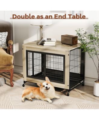 Industrial Dog Kennel with Flip-up Top 3 Lockable Doors and Removable Tray