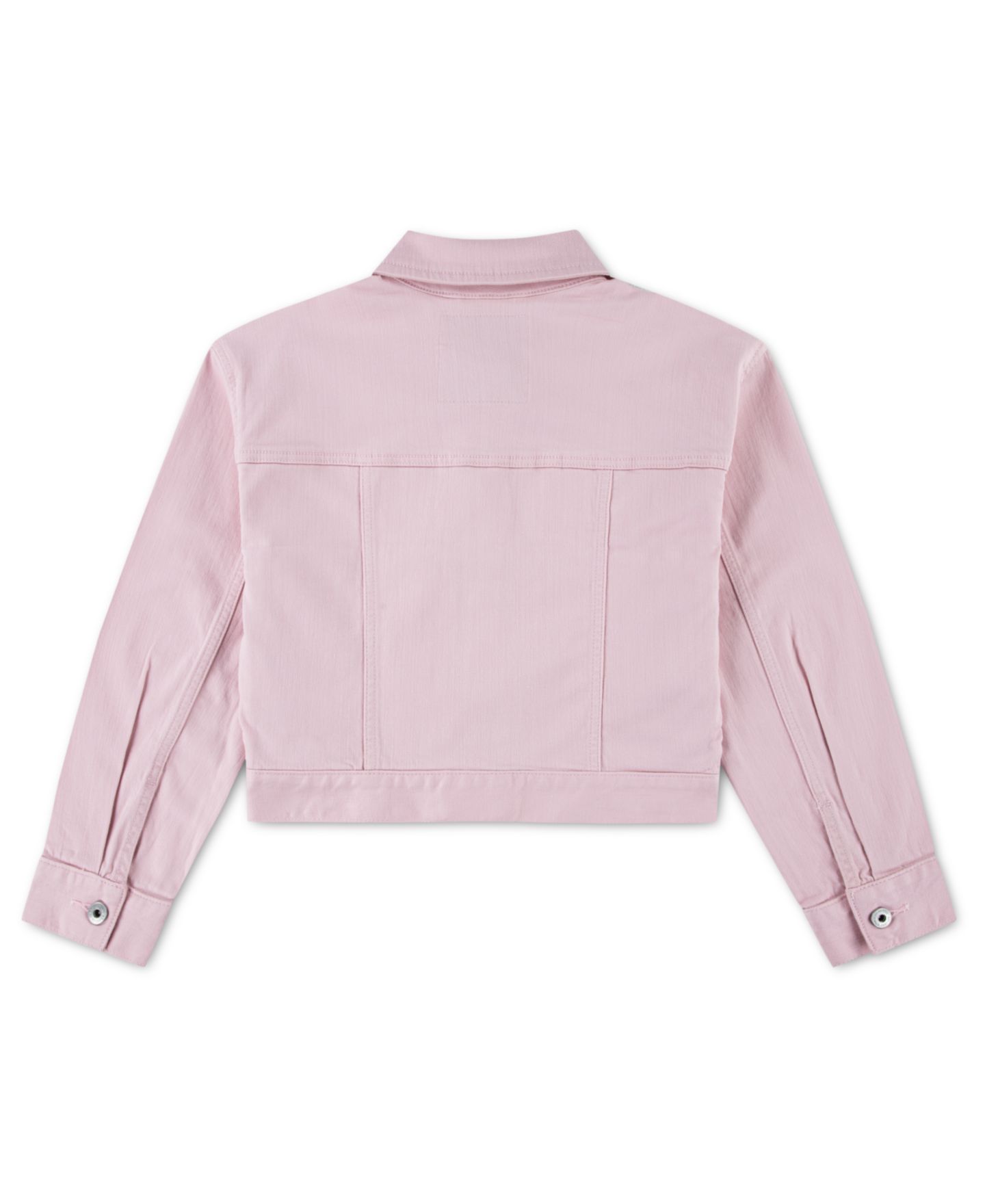 Куртка abercrombie kids Spread Collar Cropped Jacket для девочек, цвет: Меловой розовый — фото 2