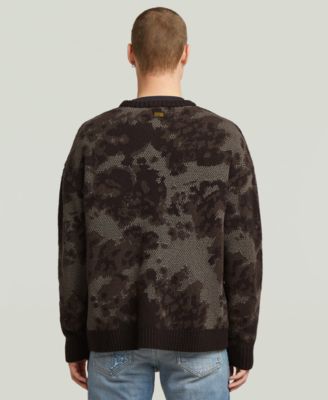 Men's Camo Jacquard Knit Sweater