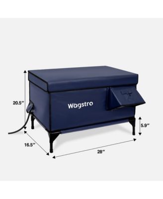 Flagship Outdoor Heated Cat House — Navy Blue