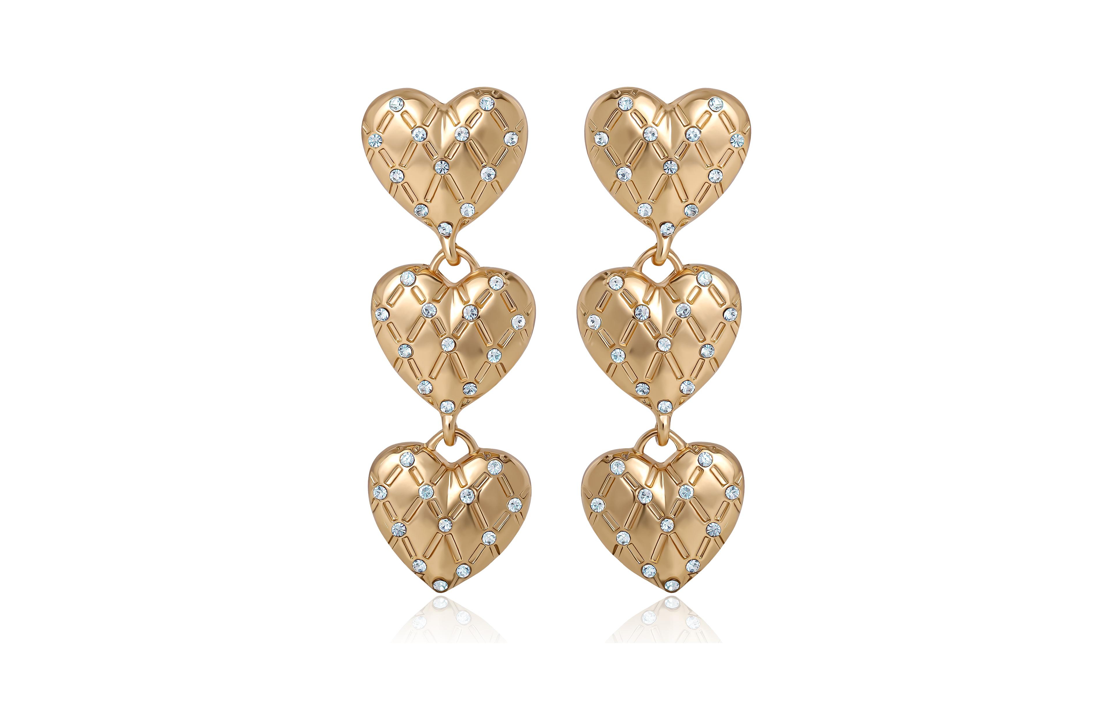 Juicy Couture Triple Heart Drop Earrings