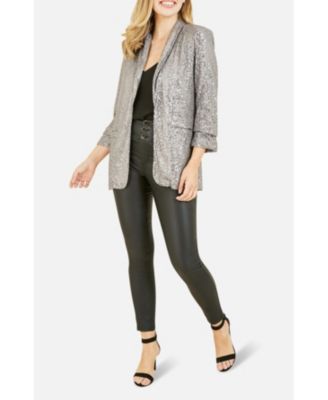 Women's Sequin Blazer With Pockets