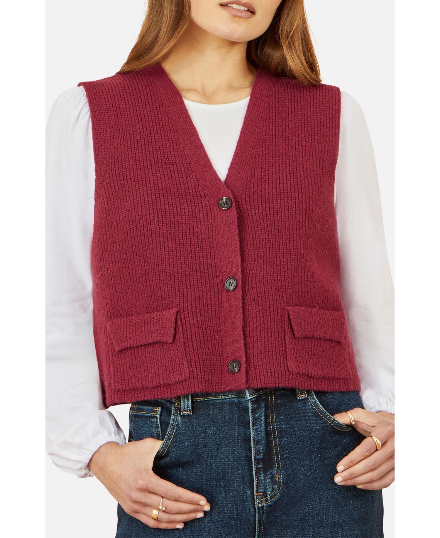 Women's Knitted Pullover Waistcoat