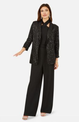 Women's Sequin Blazer With Pockets