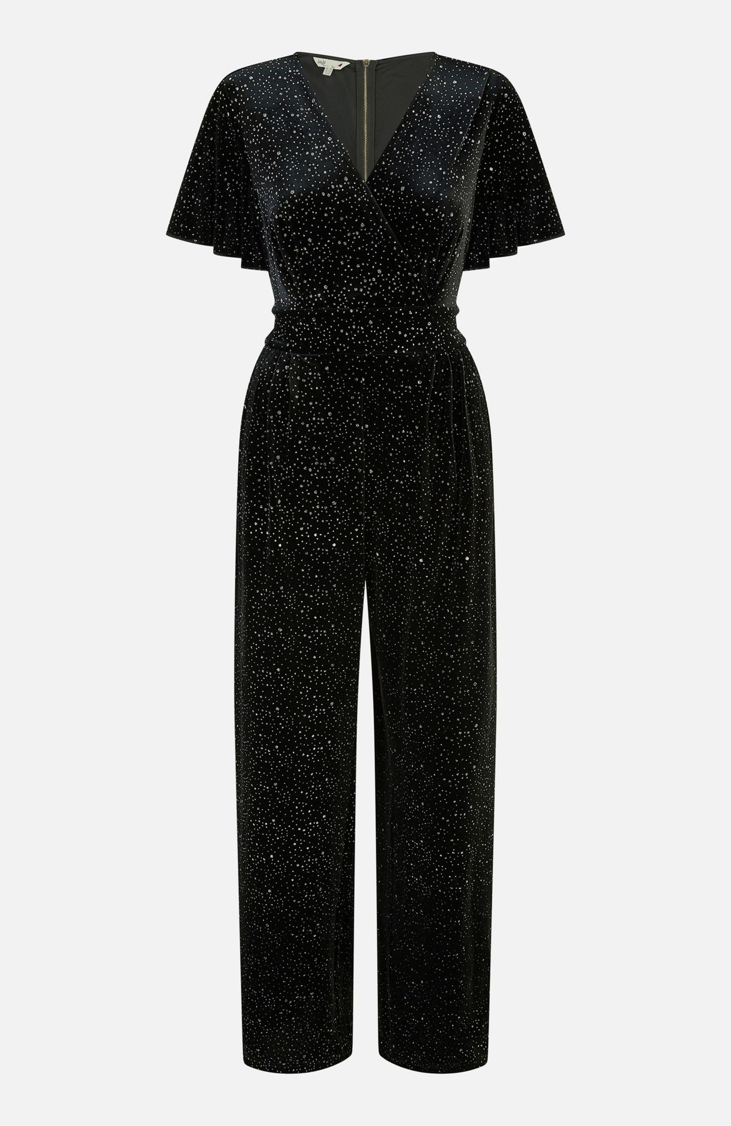 Женский комбинезон Yumi Sparkle Velvet Jumpsuit, цвет: Чёрный — фото 6