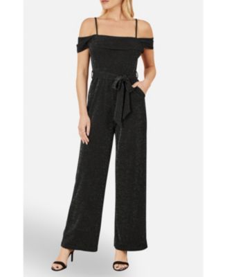 Women's Sparkle Stretch Bardot Jumpsuit