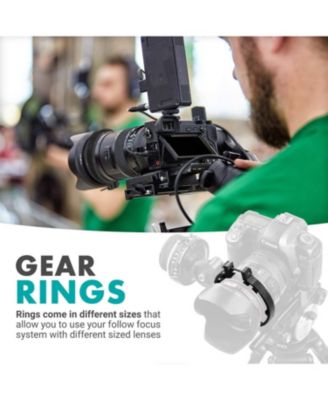 FR3 Adjustable 3-Piece Follow Focus Ring Gear Set - Includes 65mm, 75mm and 85mm Lens Rings