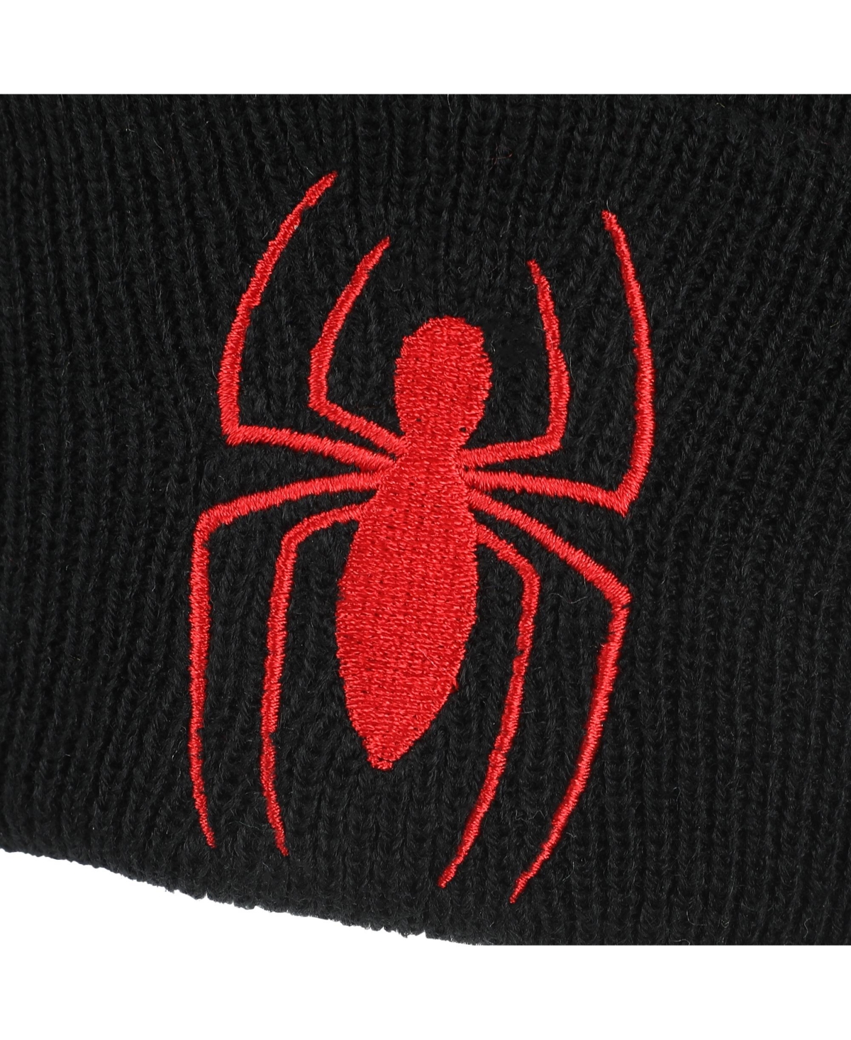 Marvel Men's Spider-Man Spiderman Logo Embroidery Standard Cuff Acrylic Knit Beanie Cuff Beanie