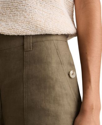 Women's Linen Wide-Leg Pants