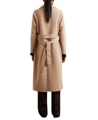 Women's Double-Breasted Blind Seam Wool-Blend Coat