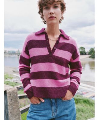 Women's Drew Wool Blend Relaxed Rugby Sweater