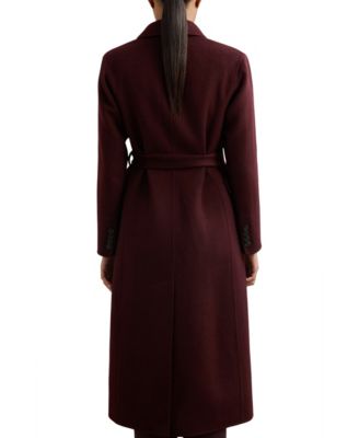 Women's Double-Breasted Blind Seam Wool-Blend Coat