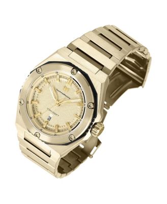 Men's TM-416076 CORAL Quartz 3 Hand Gold Dial Watch