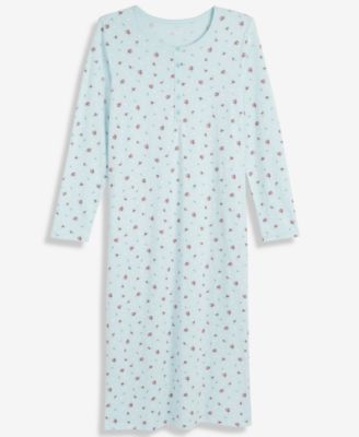 Women's Cotton Long-Sleeve Nightgown, Created for Macy's