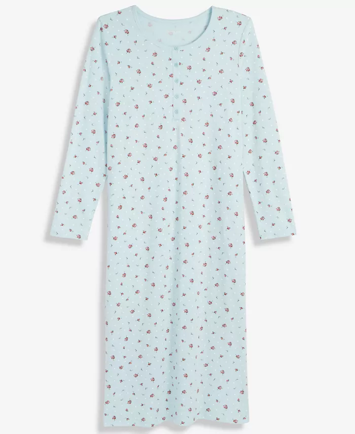 Women's Cotton Long-Sleeve Nightgown - thumbnail 5