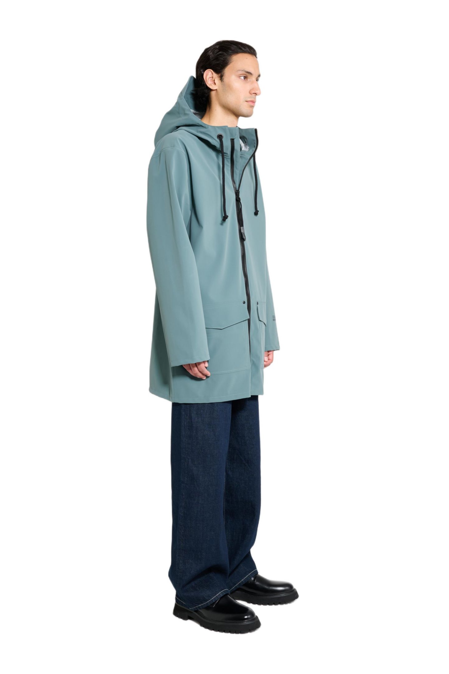 Мужские куртки Stutterheim Stockholm Patch Raincoat, цвет: Moon Rock — фото 8