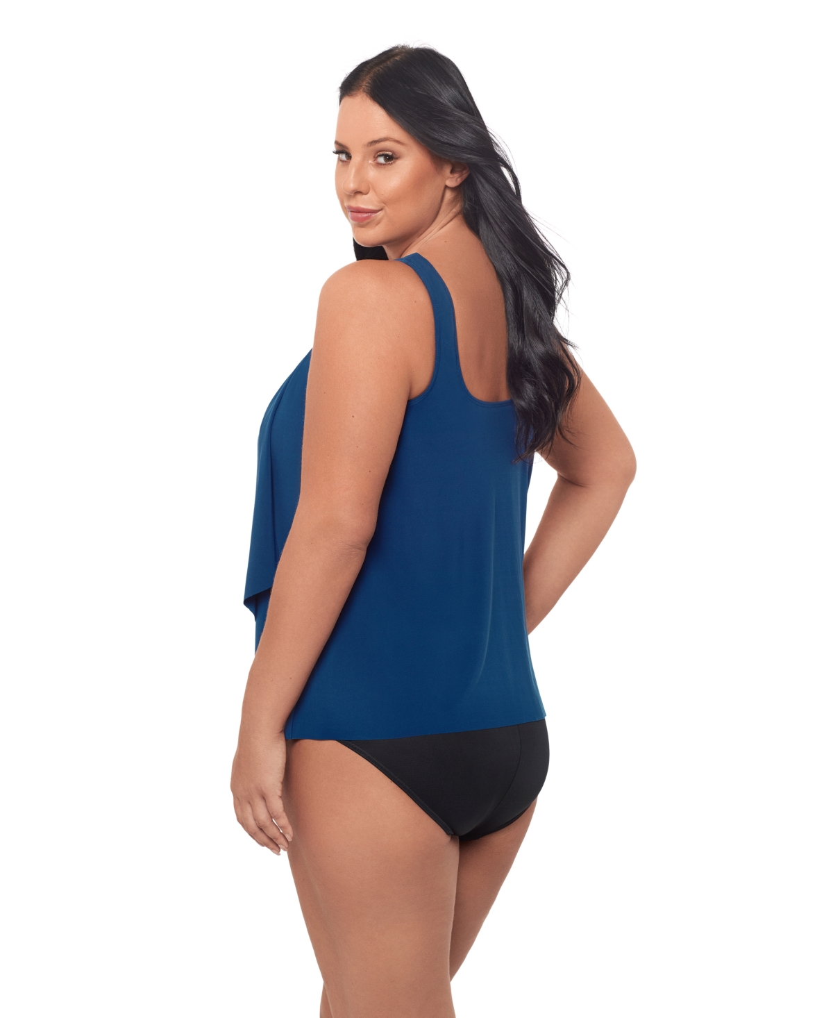Miraclesuit Plus Size Illusionists Ursula Underwire Tankini Top In Blue