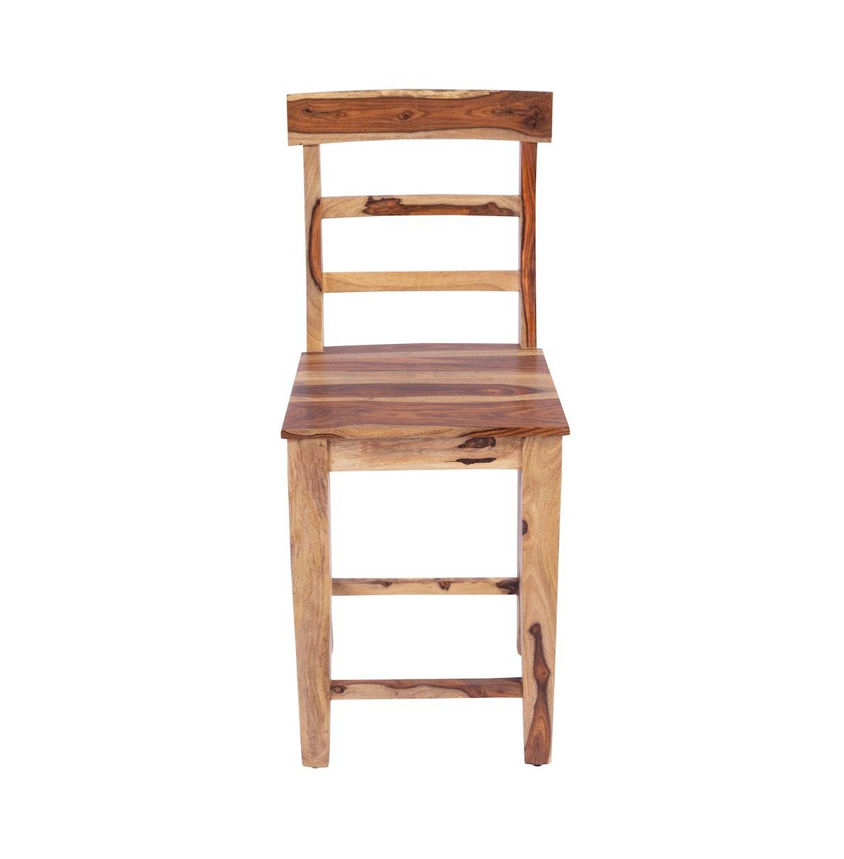 Porter Designs Taos Solid Sheesham Wood Counter Chair, Natural (Set of 2)