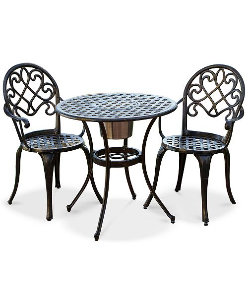 Noble House Lellman Cast Aluminum Outdoor Bistro Set Reviews