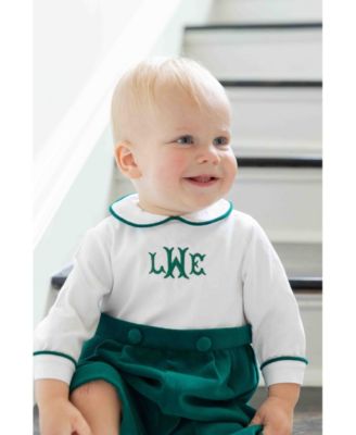 Baby Boys One Piece & Suits & Sets Pique And Velvet Short Sleeve All In One Shortall