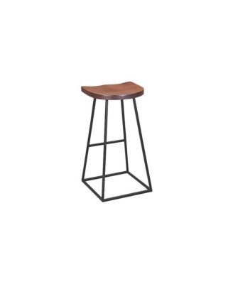 Clement Solid Wood 30" Bar Stool, Brown