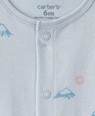 Baby Boys' Travel Printed Snap-Up Romper